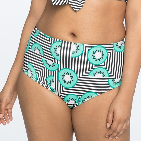 Eloquii Other - Eloquii High Waisted Printed Bikini Bottom
